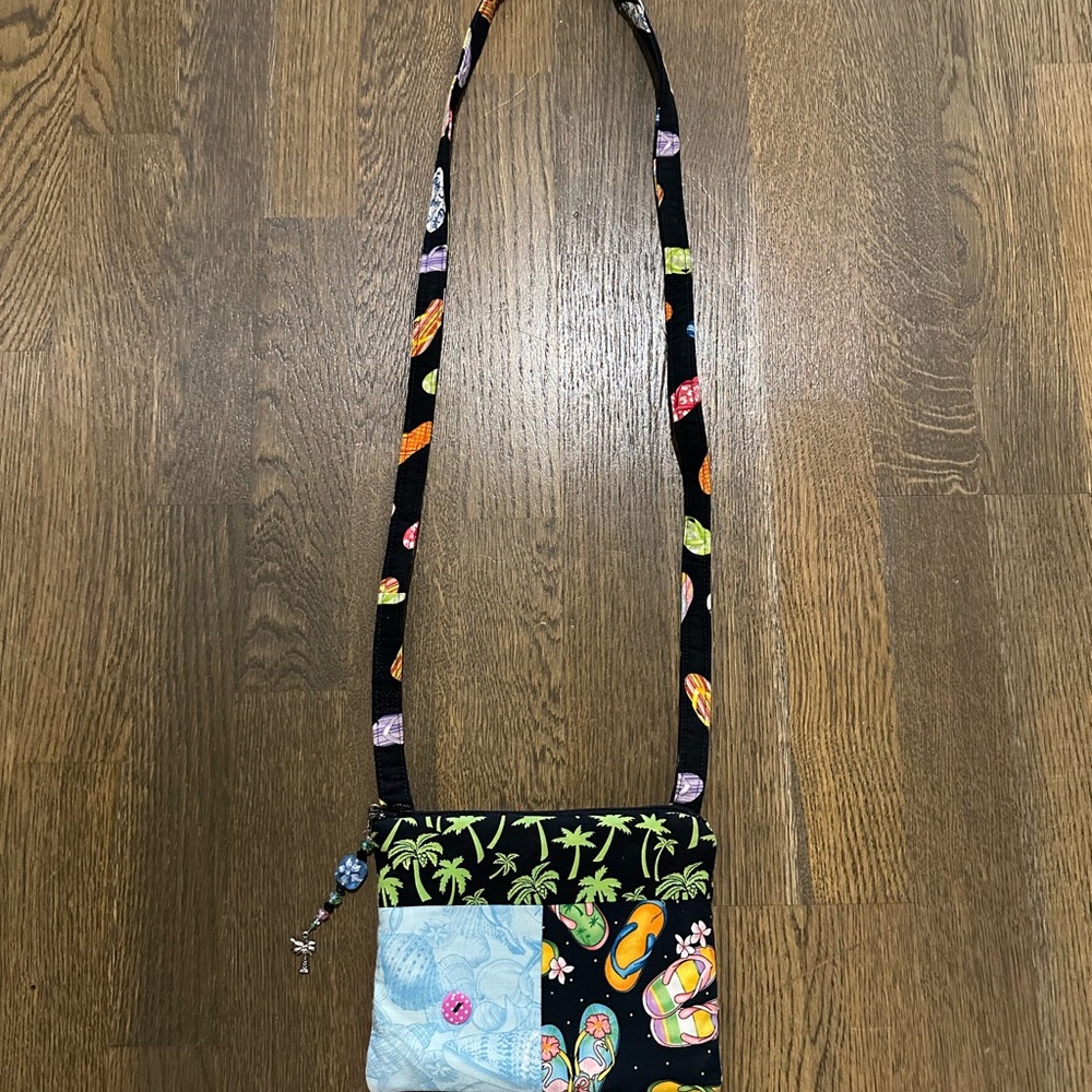 Handmade Patchwork Fabric Bag – Crossbody, Small